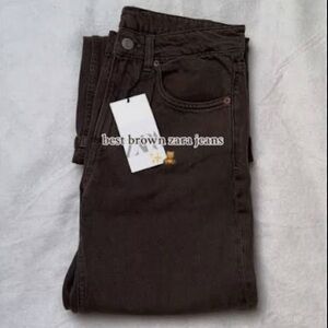 Zara Dark Brown Relaxed Jeans